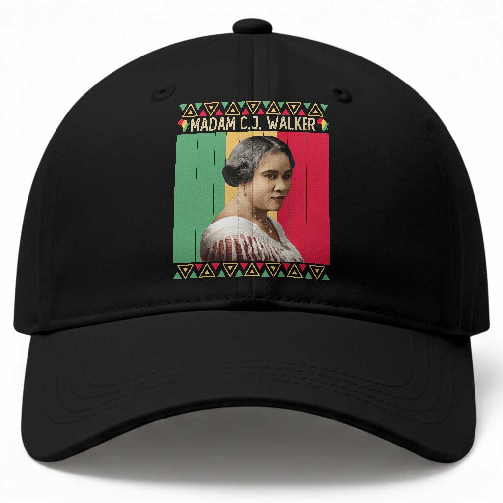 Madam CJ Walker Retro Sunset Baseball Cap Strong Black Woman Leader