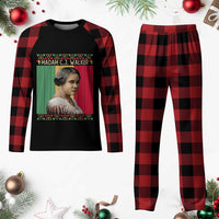 Madam CJ Walker Retro Sunset Plaid Pajama Set Strong Black Woman Leader - Wonder Print Shop