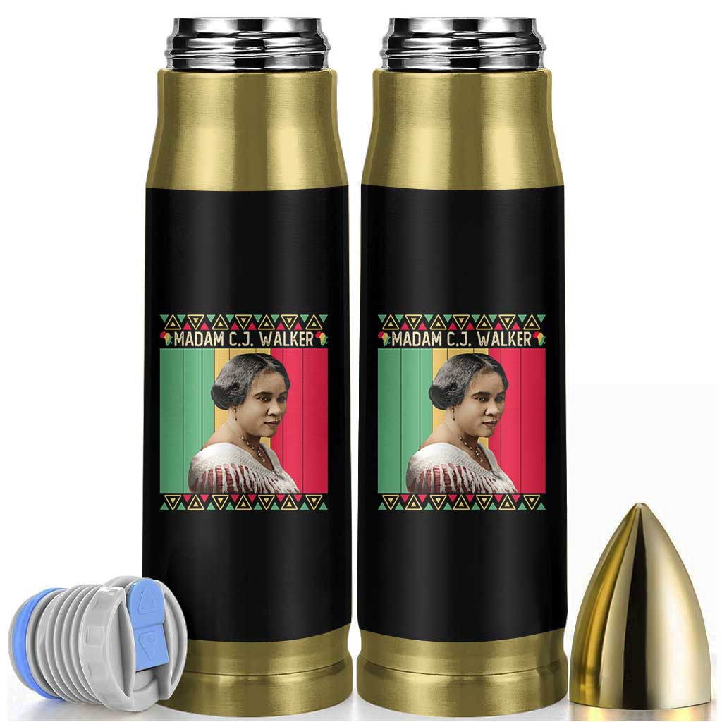 Madam CJ Walker Retro Sunset Bullet Tumbler Strong Black Woman Leader - Wonder Print Shop