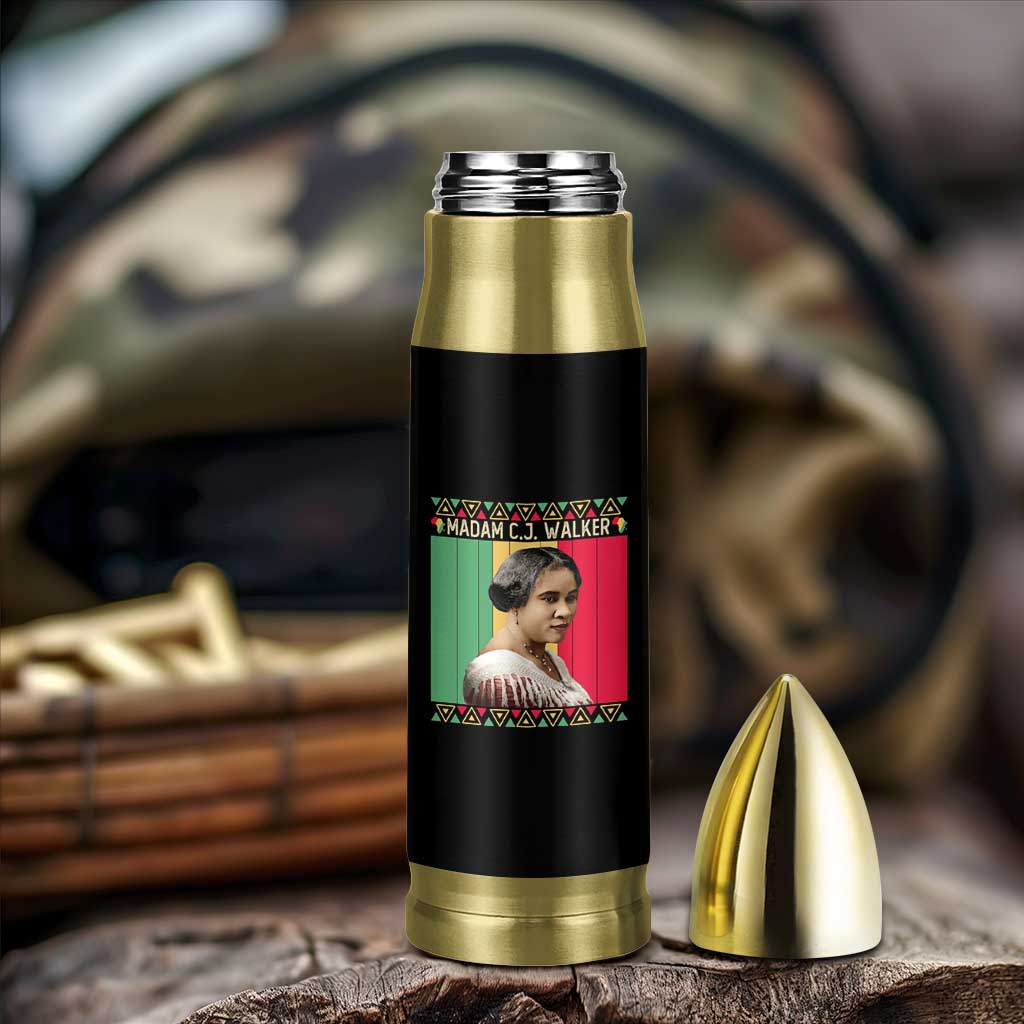 Madam CJ Walker Retro Sunset Bullet Tumbler Strong Black Woman Leader - Wonder Print Shop