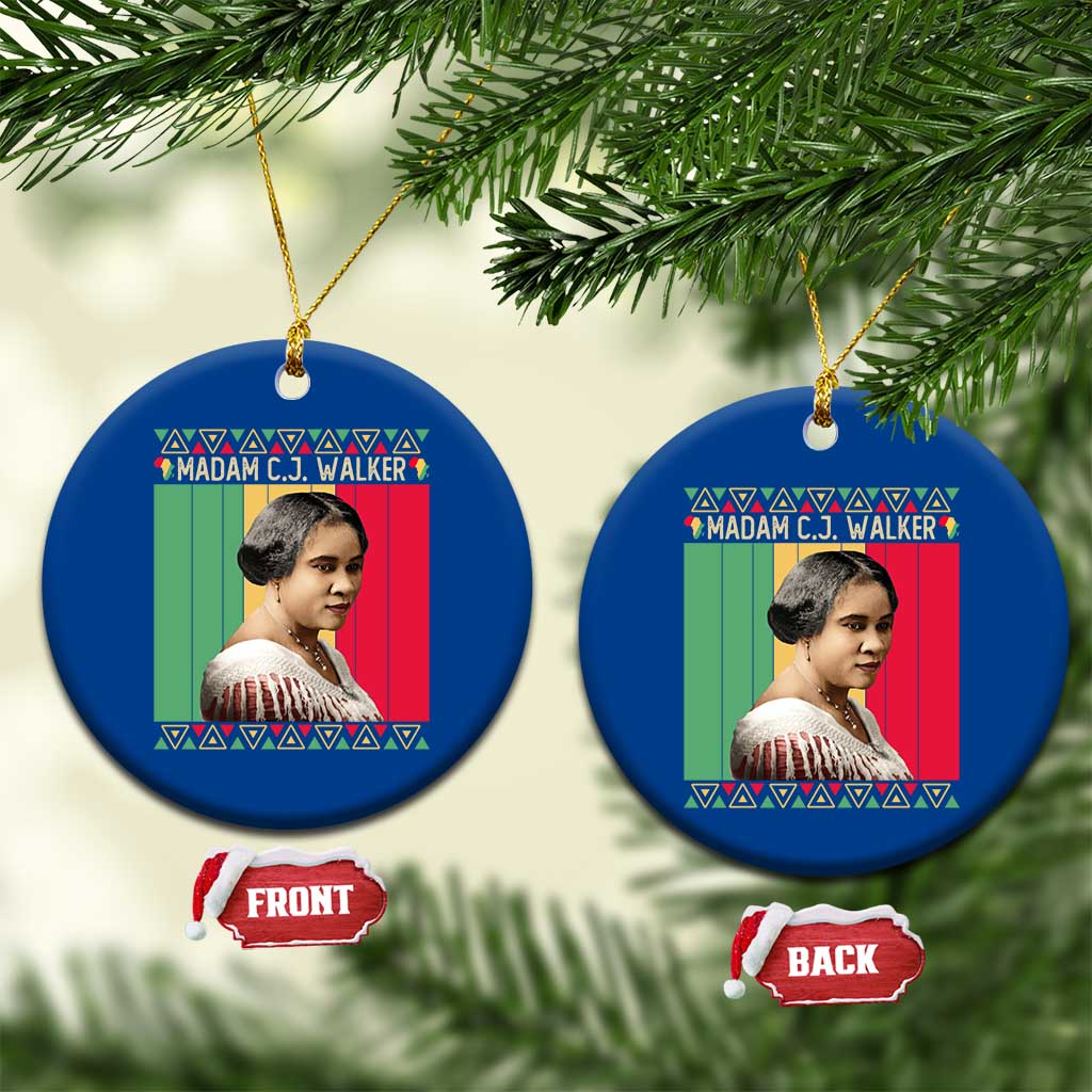 Madam CJ Walker Retro Sunset Ceramic Ornament Strong Black Woman Leader - Wonder Print Shop