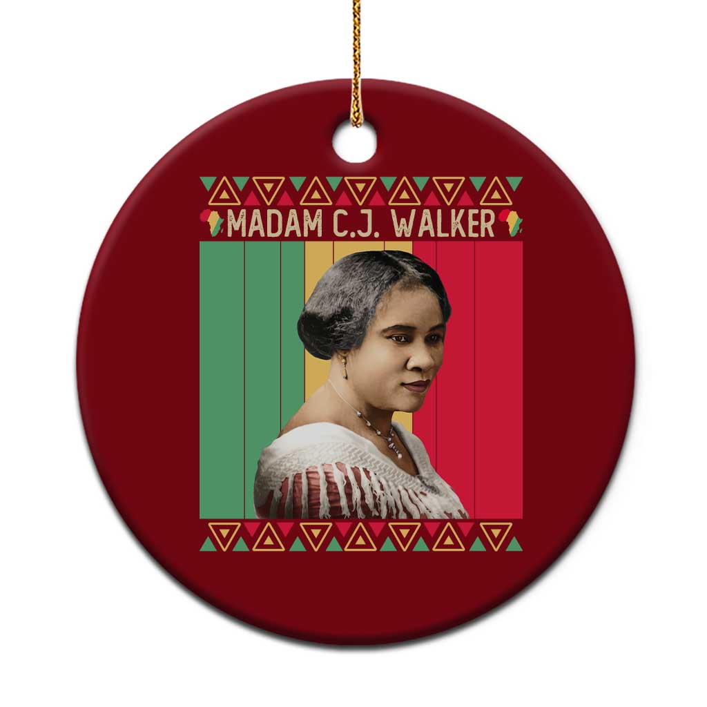 Madam CJ Walker Retro Sunset Ceramic Ornament Strong Black Woman Leader - Wonder Print Shop