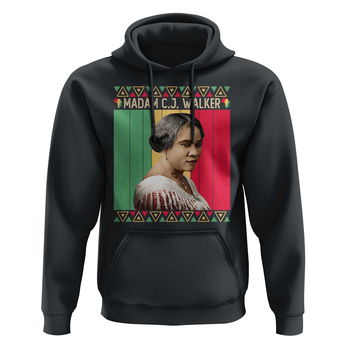 Madam CJ Walker Retro Sunset Hoodie Strong Black Woman Leader - Wonder Print Shop
