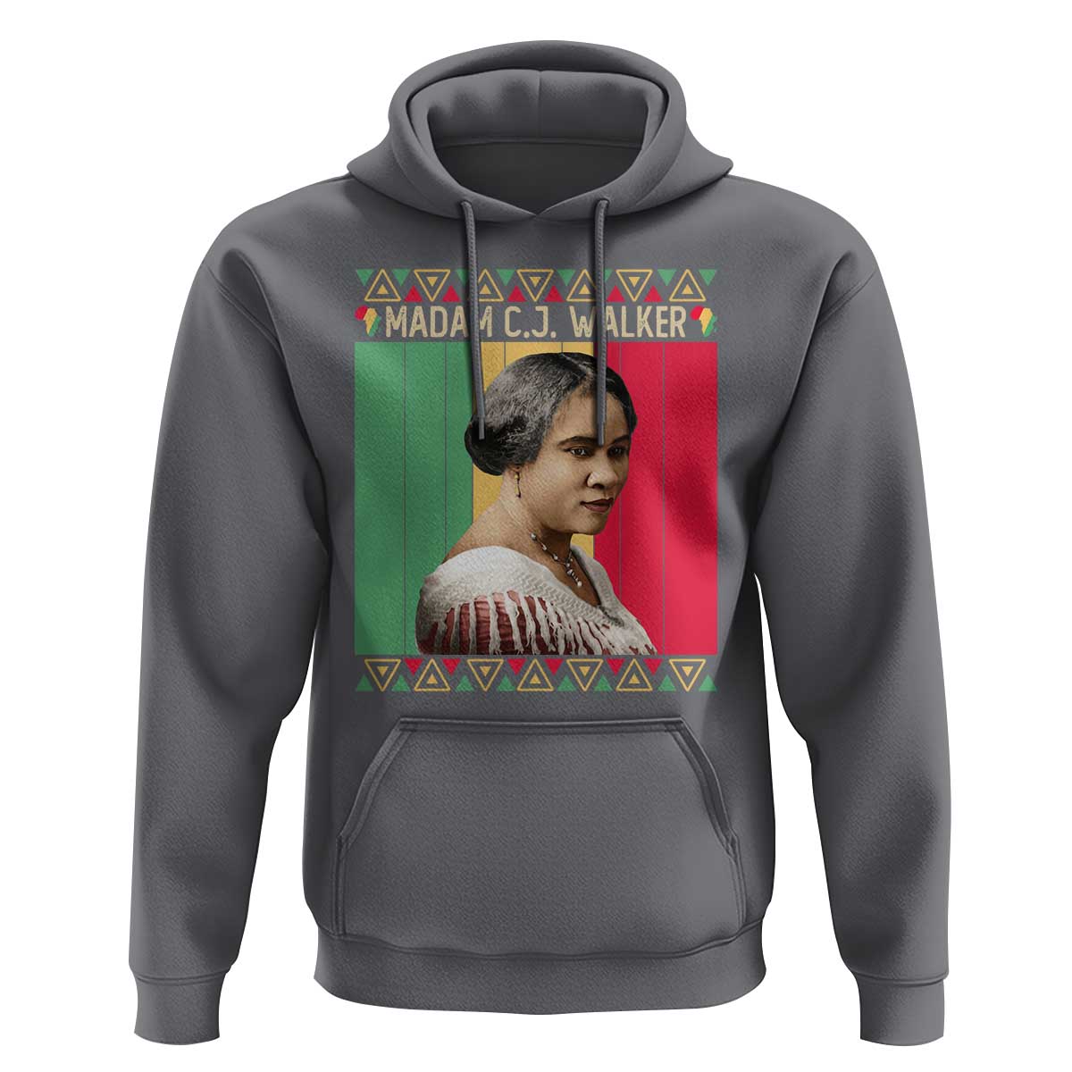 Madam CJ Walker Retro Sunset Hoodie Strong Black Woman Leader - Wonder Print Shop