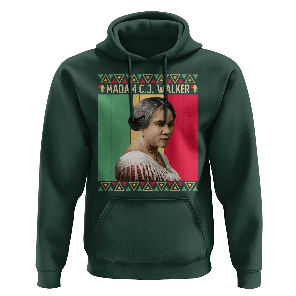 Madam CJ Walker Retro Sunset Hoodie Strong Black Woman Leader - Wonder Print Shop