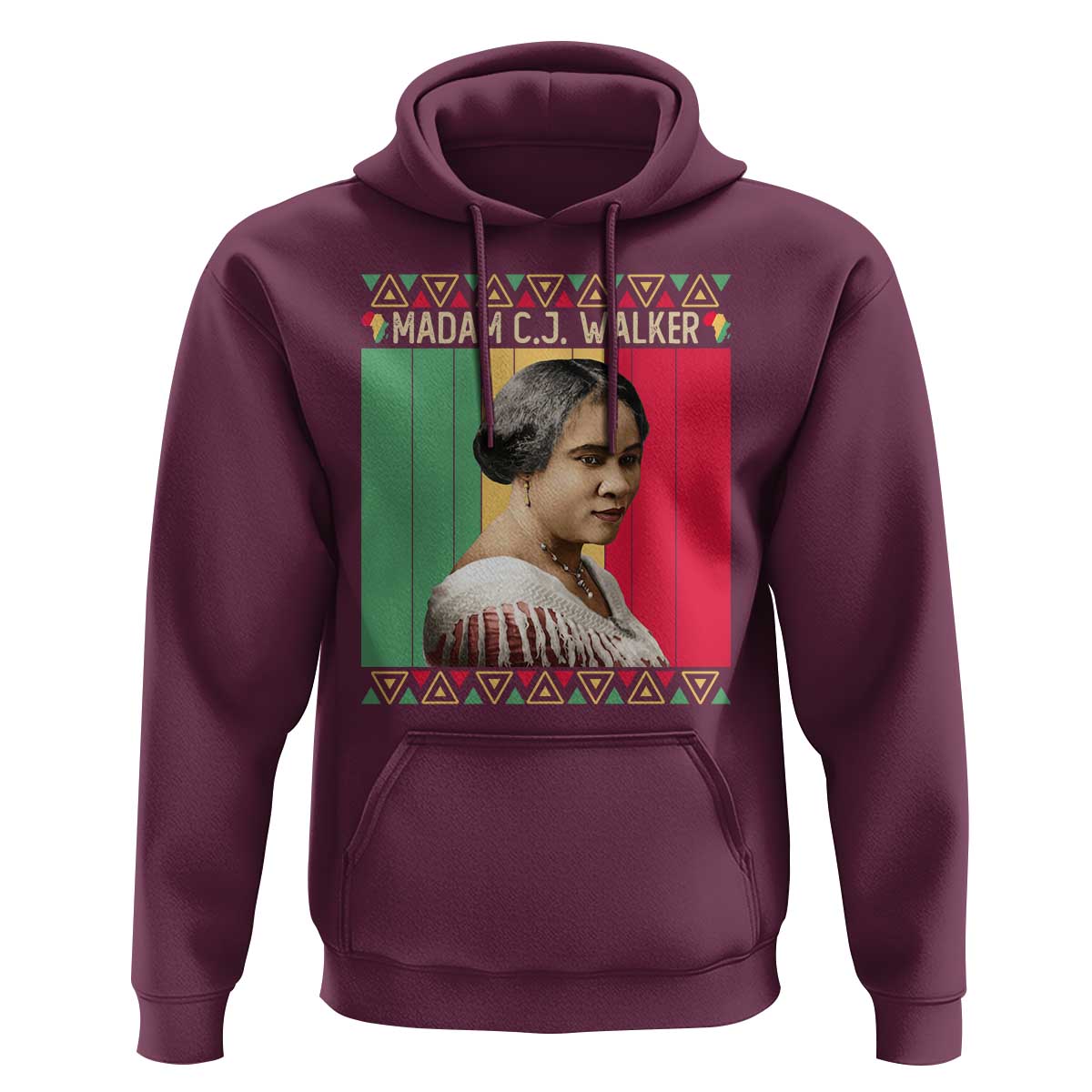 Madam CJ Walker Retro Sunset Hoodie Strong Black Woman Leader - Wonder Print Shop