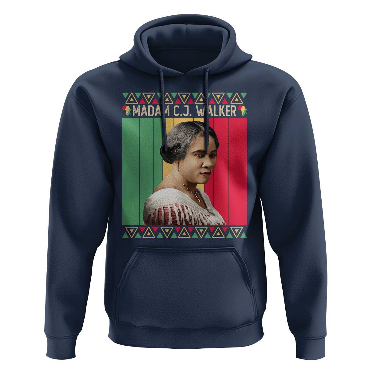 Madam CJ Walker Retro Sunset Hoodie Strong Black Woman Leader - Wonder Print Shop