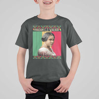 Madam CJ Walker Retro Sunset T Shirt For Kid Strong Black Woman Leader - Wonder Print Shop