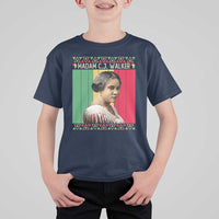 Madam CJ Walker Retro Sunset T Shirt For Kid Strong Black Woman Leader - Wonder Print Shop