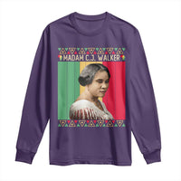 Madam CJ Walker Retro Sunset Long Sleeve Shirt Strong Black Woman Leader - Wonder Print Shop
