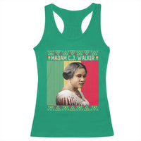 Madam CJ Walker Retro Sunset Racerback Tank Top Strong Black Woman Leader - Wonder Print Shop