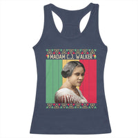 Madam CJ Walker Retro Sunset Racerback Tank Top Strong Black Woman Leader - Wonder Print Shop