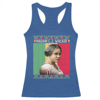 Madam CJ Walker Retro Sunset Racerback Tank Top Strong Black Woman Leader - Wonder Print Shop