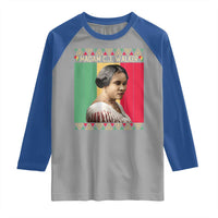 Madam CJ Walker Retro Sunset Raglan Shirt Strong Black Woman Leader - Wonder Print Shop