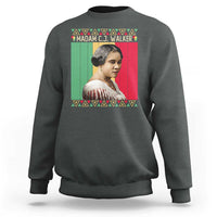 Madam CJ Walker Retro Sunset Sweatshirt Strong Black Woman Leader - Wonder Print Shop