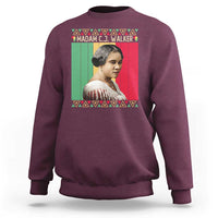 Madam CJ Walker Retro Sunset Sweatshirt Strong Black Woman Leader - Wonder Print Shop