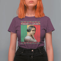 Madam CJ Walker Retro Sunset T Shirt For Women Strong Black Woman Leader - Wonder Print Shop