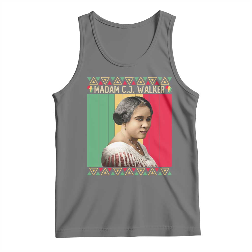 Madam CJ Walker Retro Sunset Tank Top Strong Black Woman Leader - Wonder Print Shop