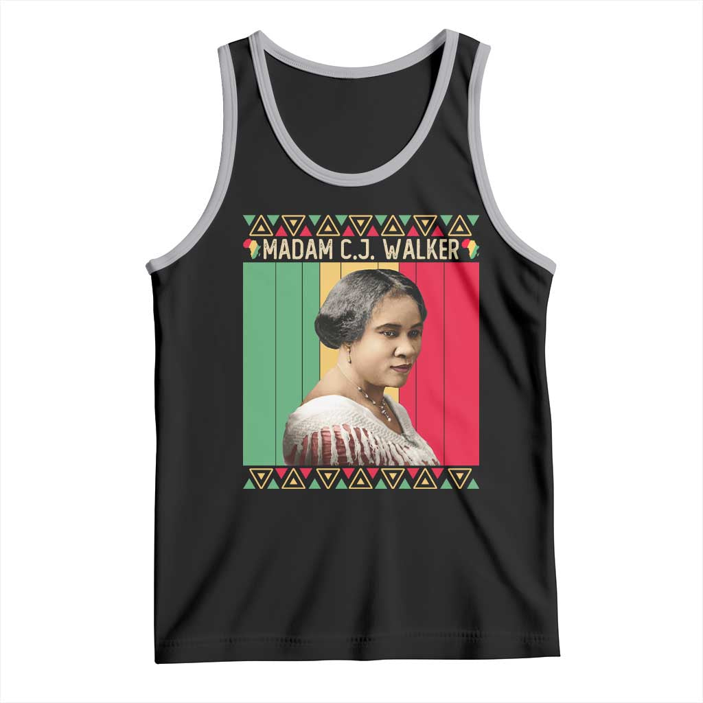 Madam CJ Walker Retro Sunset Tank Top Strong Black Woman Leader - Wonder Print Shop