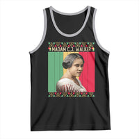 Madam CJ Walker Retro Sunset Tank Top Strong Black Woman Leader - Wonder Print Shop