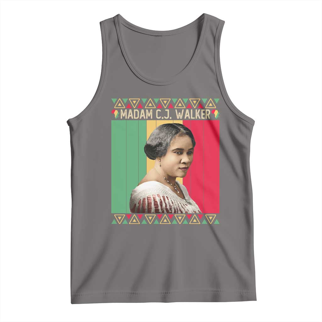 Madam CJ Walker Retro Sunset Tank Top Strong Black Woman Leader - Wonder Print Shop