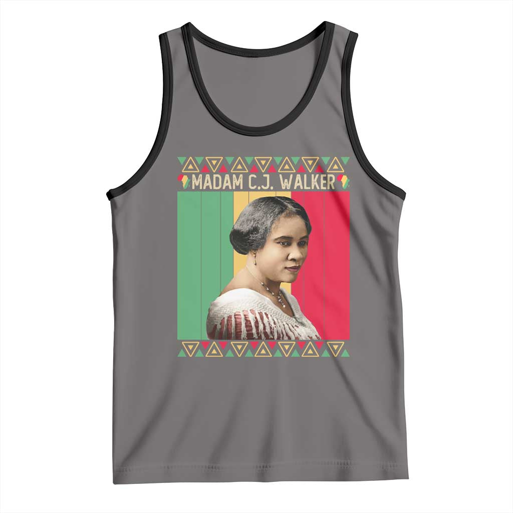 Madam CJ Walker Retro Sunset Tank Top Strong Black Woman Leader - Wonder Print Shop