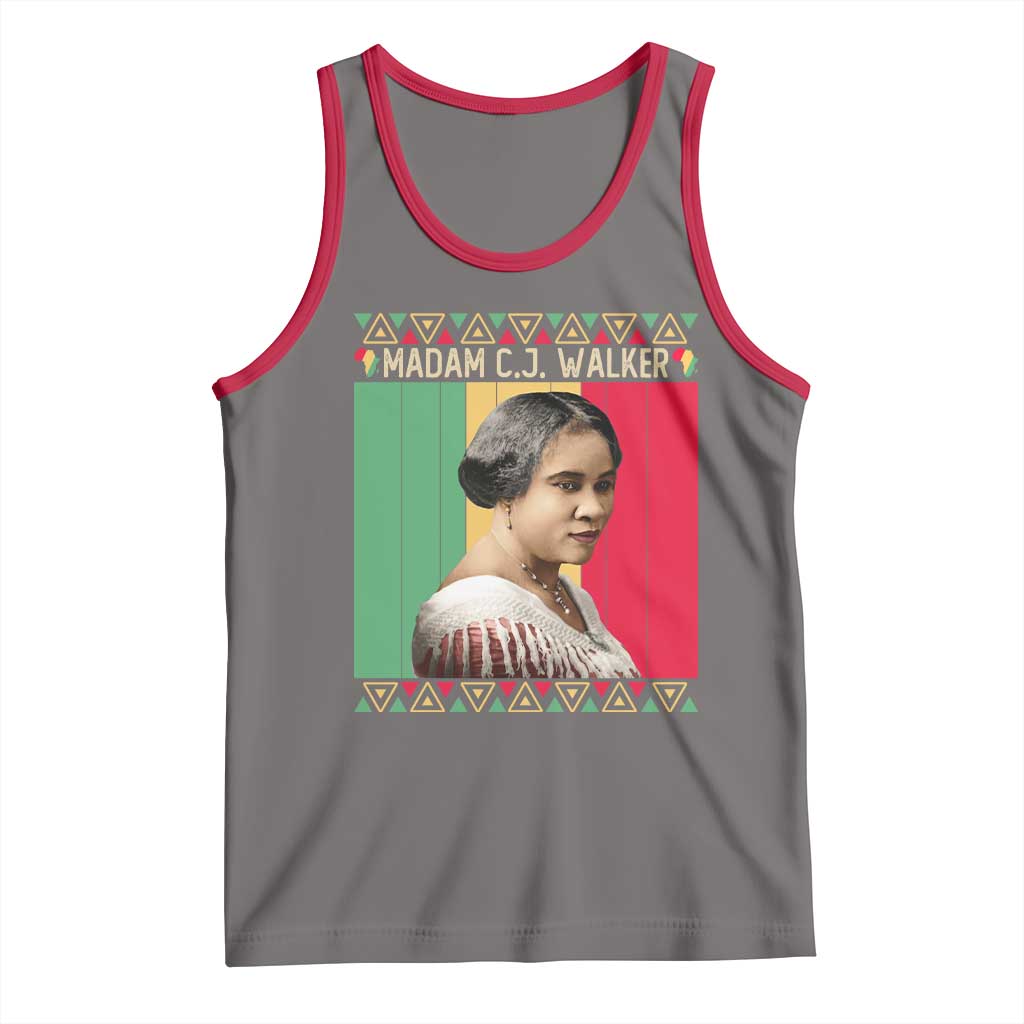 Madam CJ Walker Retro Sunset Tank Top Strong Black Woman Leader - Wonder Print Shop