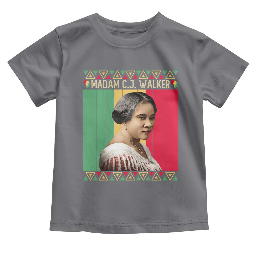 Madam CJ Walker Retro Sunset Toddler T Shirt Strong Black Woman Leader - Wonder Print Shop