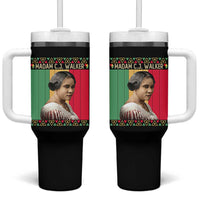 Madam CJ Walker Retro Sunset Tumbler With Handle Strong Black Woman Leader - Wonder Print Shop