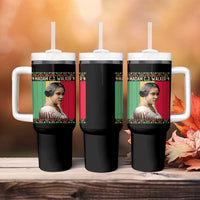 Madam CJ Walker Retro Sunset Tumbler With Handle Strong Black Woman Leader - Wonder Print Shop