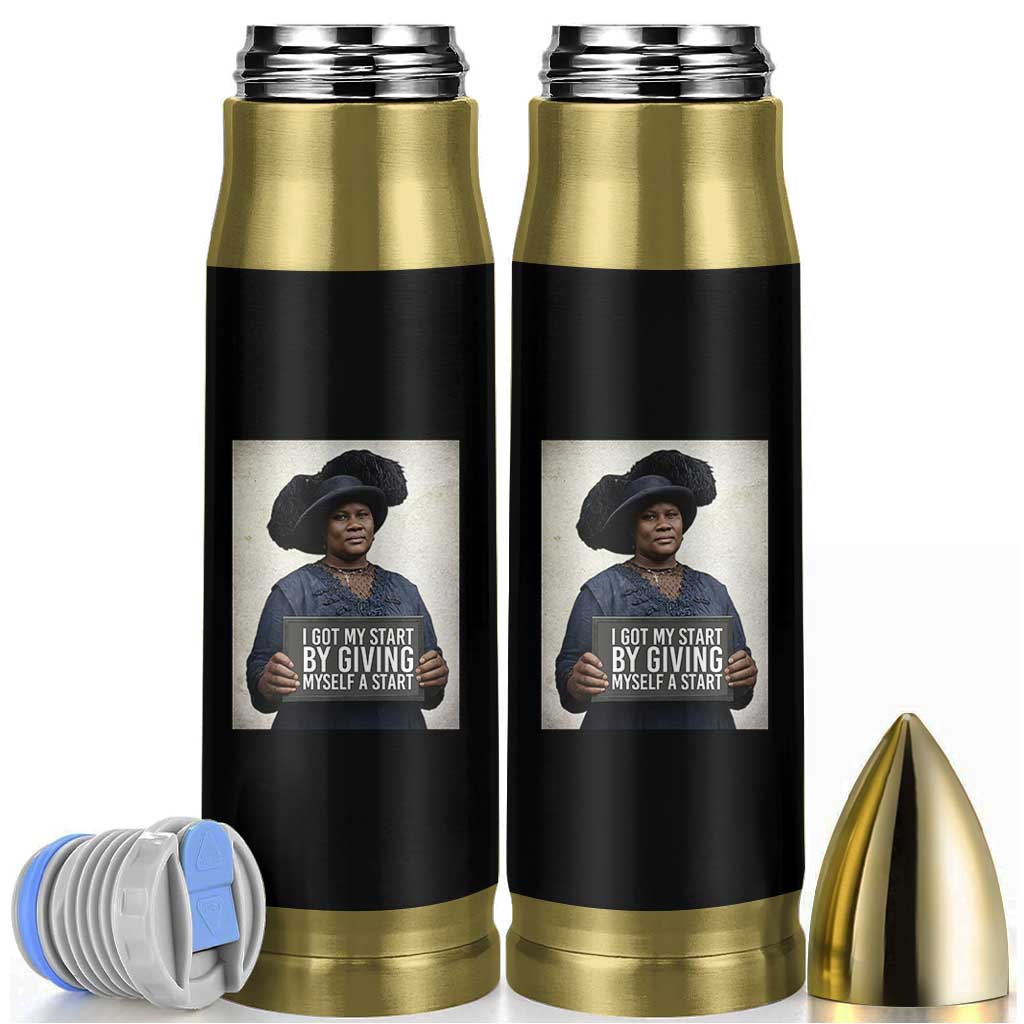 Madam CJ Walker Quote Bullet Tumbler I Got My Start By Giving Myself A Start - Wonder Print Shop
