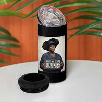 Madam CJ Walker Quote 4 in 1 Can Cooler Tumbler I Got My Start By Giving Myself A Start - Wonder Print Shop