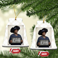 Madam CJ Walker Quote Ceramic Ornament I Got My Start By Giving Myself A Start - Wonder Print Shop