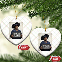 Madam CJ Walker Quote Ceramic Ornament I Got My Start By Giving Myself A Start - Wonder Print Shop
