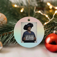 Madam CJ Walker Quote Ceramic Ornament I Got My Start By Giving Myself A Start - Wonder Print Shop