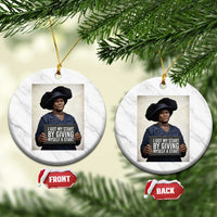 Madam CJ Walker Quote Ceramic Ornament I Got My Start By Giving Myself A Start - Wonder Print Shop