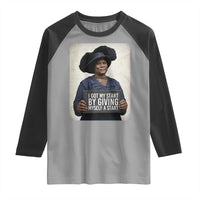 Madam CJ Walker Quote Raglan Shirt I Got My Start By Giving Myself A Start - Wonder Print Shop