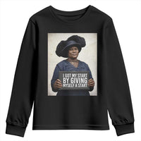 Madam CJ Walker Quote Youth Sweatshirt I Got My Start By Giving Myself A Start - Wonder Print Shop