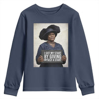 Madam CJ Walker Quote Youth Sweatshirt I Got My Start By Giving Myself A Start - Wonder Print Shop