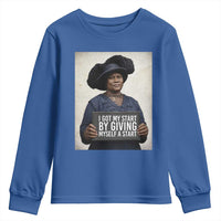 Madam CJ Walker Quote Youth Sweatshirt I Got My Start By Giving Myself A Start - Wonder Print Shop