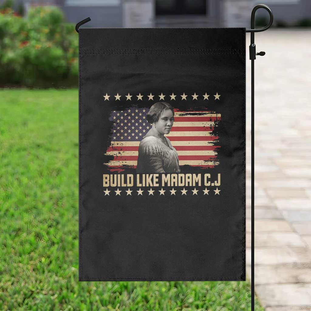 Build Like Madam CJ Walker Garden Flag Black History Month Gift - Wonder Print Shop