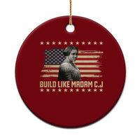 Build Like Madam CJ Walker Ceramic Ornament Black History Month Gift - Wonder Print Shop