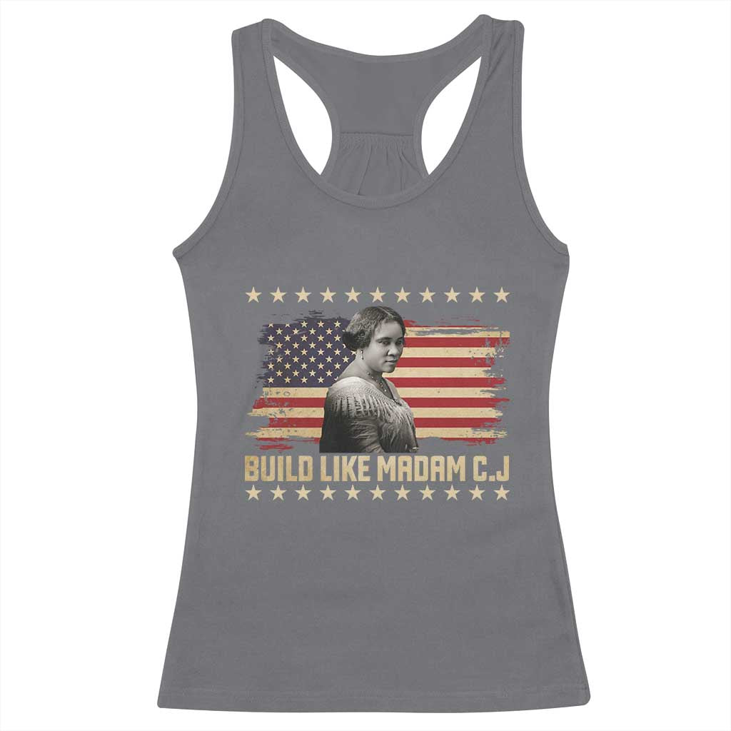 Build Like Madam CJ Walker Racerback Tank Top Black History Month Gift - Wonder Print Shop