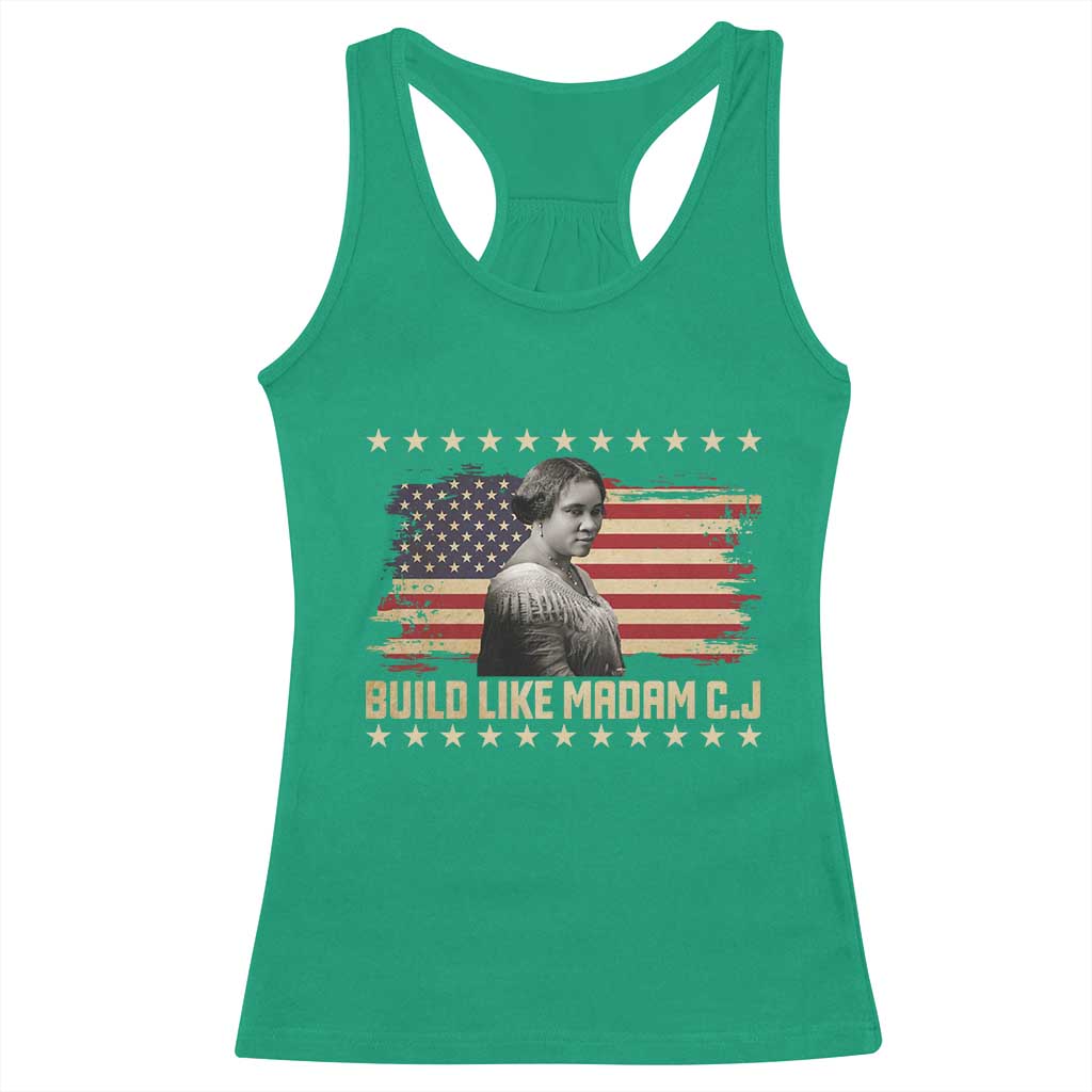 Build Like Madam CJ Walker Racerback Tank Top Black History Month Gift - Wonder Print Shop