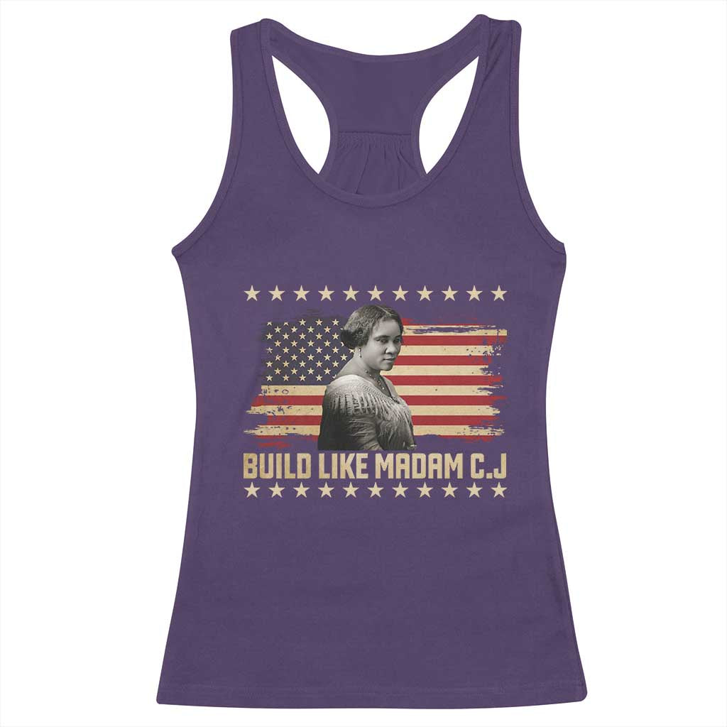 Build Like Madam CJ Walker Racerback Tank Top Black History Month Gift - Wonder Print Shop