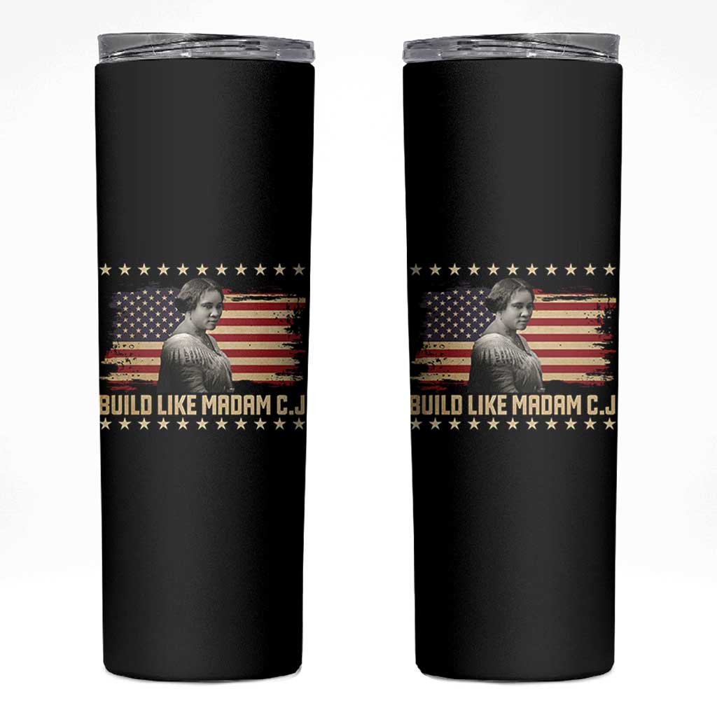 Build Like Madam CJ Walker Skinny Tumbler Black History Month Gift - Wonder Print Shop