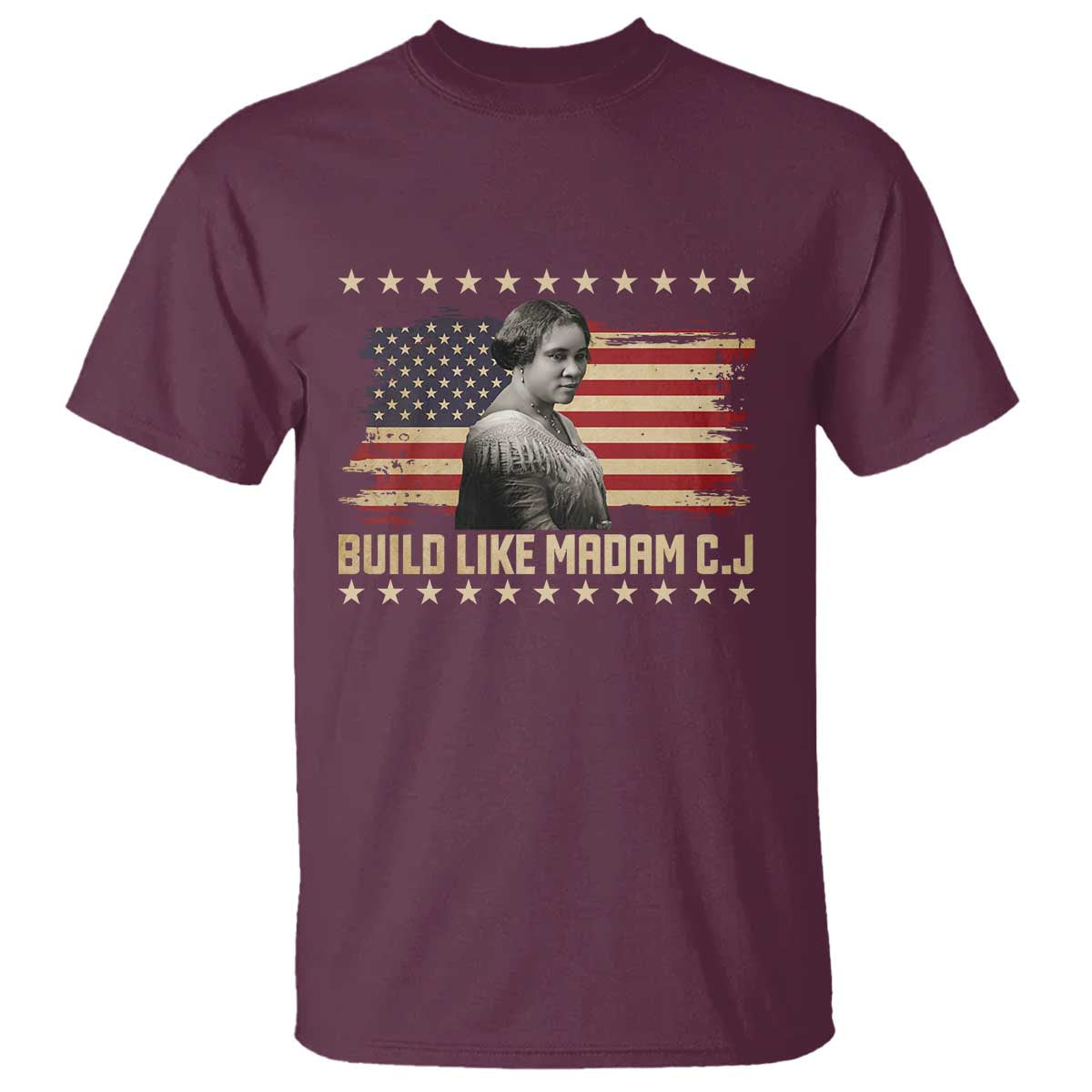Build Like Madam CJ Walker T Shirt Black History Month Gift - Wonder Print Shop