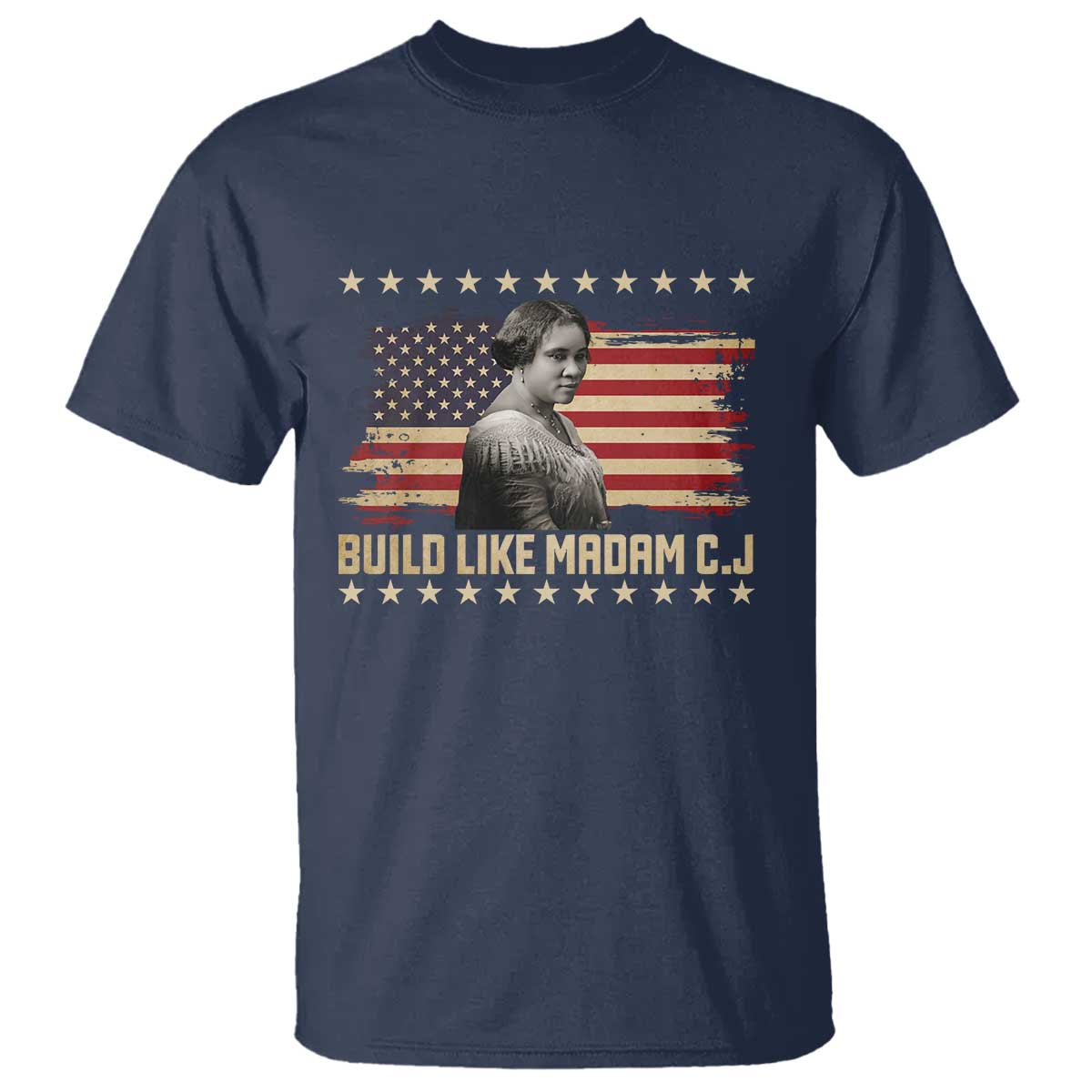 Build Like Madam CJ Walker T Shirt Black History Month Gift - Wonder Print Shop