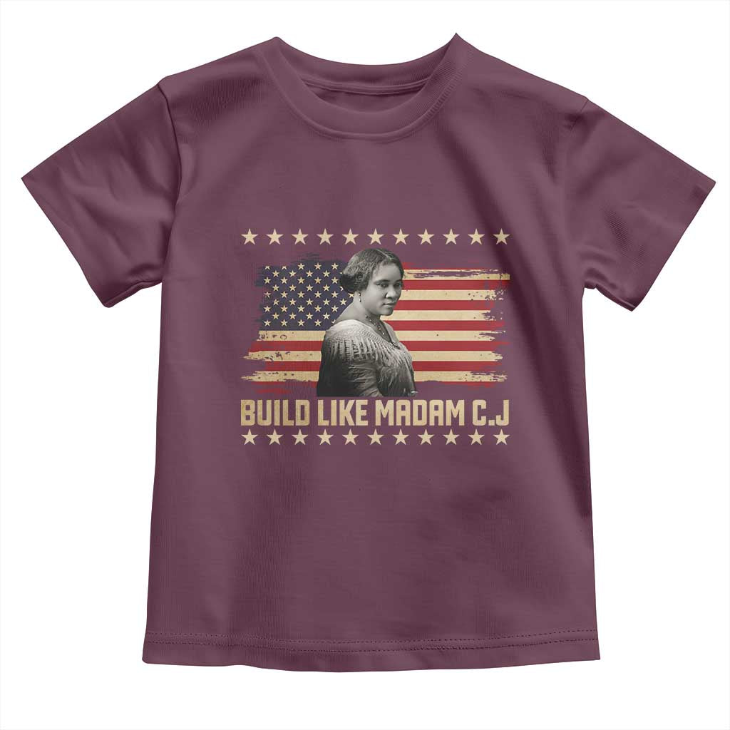 Build Like Madam CJ Walker Toddler T Shirt Black History Month Gift - Wonder Print Shop