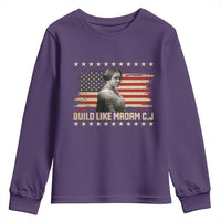 Build Like Madam CJ Walker Youth Sweatshirt Black History Month Gift - Wonder Print Shop